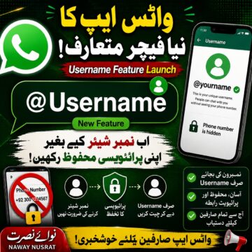 فیچر متعارف واٹس ایپ کا نیا “Username” فیچر متعارف، اب نمبر شیئر کیے بغیر چیٹ ممکن