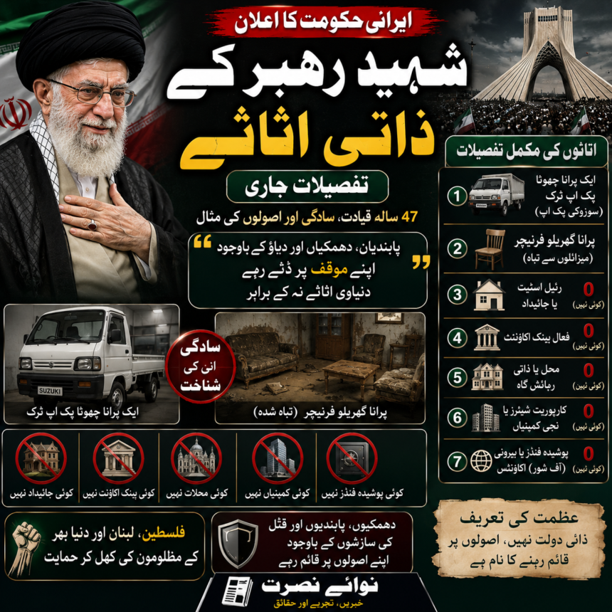 /iran-leader-simple-lifestyle شہید رہبر کے ذاتی اثاثے سامنے آگئے؟ | ایرانی حکومت کی جاری کردہ تفصیلات | سادگی، قیادت اور طرزِ زندگی