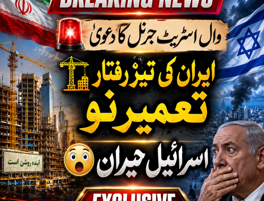 وال اسٹریٹ جرنل کا دعویٰ وال اسٹریٹ جرنل: ایران کی تیز رفتار تعمیرِ نو نے اسرائیلی حکام کو حیران کر دیا