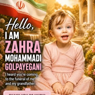 little-zahra-mohammadi-golpayegani-heartfelt-remembrance-message Little Zahra Mohammadi Golpayegani’s Emotional Message of Love and Remembrance