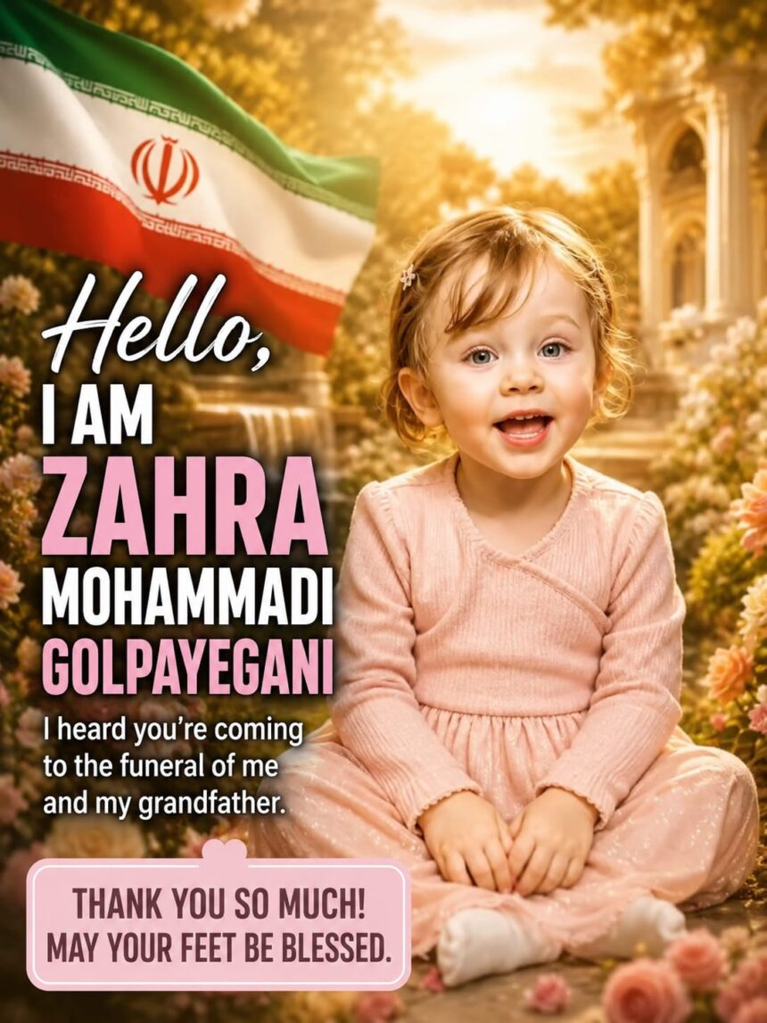 little-zahra-mohammadi-golpayegani-heartfelt-remembrance-message Little Zahra Mohammadi Golpayegani’s Emotional Message of Love and Remembrance