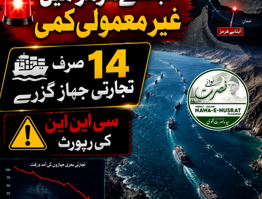 strait-of-hormuz سی این این: گزشتہ 24 گھنٹوں میں صرف 14 تجارتی جہاز آبنائے ہرمز سے گزرے